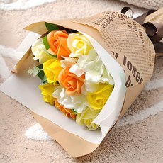 행복한세상 비누꽃 로즈다발, 오렌지믹스, 1개 undefined/undefined 반품 최저가 7,630원