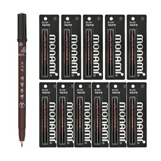 모나미 세필붓펜 1다스(12개입), 흑색, 1개 문구/오피스/미술/화방용품 반품 최저가 5,070원