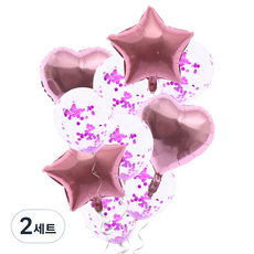 마켓감성 별 하트 파티 풍선 10p 세트, 타입3, 2세트 문구/오피스/파티/이벤트 반품 최저가 3,200원