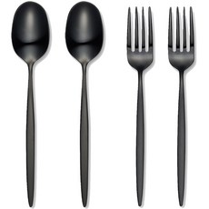 달퍼 코스모스 티스푼 + 티포크 세트 블랙, 1세트, 티스푼 2p + 티포크 2p 주방용품/티용품 반품 최저가 27,550원