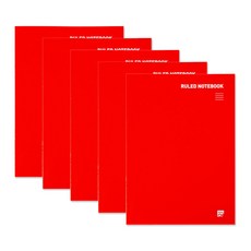 알파 칼라 무제 중고노트, 빨강, 5개입 문구/오피스/학용품/수업준비 반품 최저가 3,400원