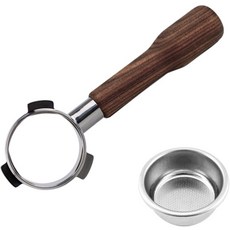 칼딘 크레마 바텀리스 브레빌 호환 포터필터 54mm + 바스켓 세트, 1개, 월넛 주방용품/주전자/커피/티용품 반품 최저가 41,200원