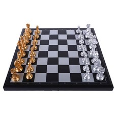 하이투데이 메탈 자석 휴대용 접이식 체스 세트 33cm, 혼합색상, 1개 완구_취미/보드게임 반품 최저가 16,280원