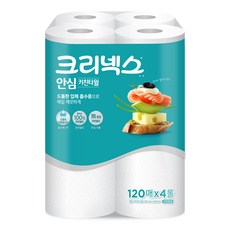 크리넥스 안심 천연펄프 키친타월, 120매, 4개 주방용품/일회용품/종이컵 반품 최저가 4,320원