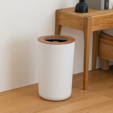 파리지앵 우디 오픈 휴지통 원형 5L, 화이트 생활용품/수납/정리 반품 최저가 6,530원
