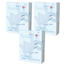 아이바나리 에어 황사 방역용 마스크 중형 M KF94, 10개입, 3개, 아쿠아블루 undefined/undefined 반품 최저가 25,050원