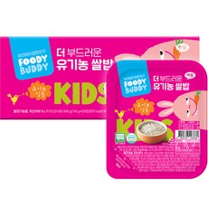 푸디버디 더 부드러운 유기농 쌀밥, 140g, 6개 출산/유아동/분유/어린이식품 반품 최저가 12,240원