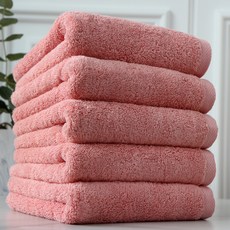 코튼클라우드 호텔수건 200g 40수 코마사, 코랄핑크, 5개 홈인테리어/수건/타월 반품 최저가 20,740원