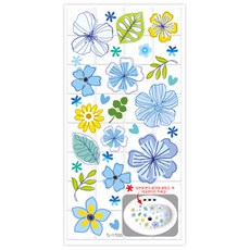 환타스틱스 홈코디 포인트스티커 파란꽃 TL-17055 2매 x 2p, 혼합 색상, 105 x 210 mm 홈인테리어/시트지/스티커 반품 최저가 4,780원