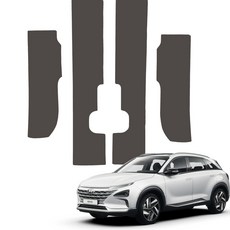 메이튼 스크래치커버 순정 컬러 가죽 도어스텝 커버, 현대 넥쏘, 다크브라운 자동차용품/인테리어 반품 최저가 13,130원