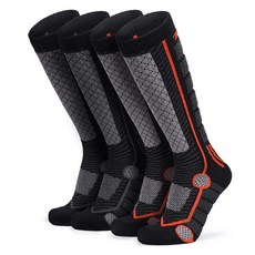 테슬라 남성용 스포츠 스키 양말 2켤레 세트 TM-MZS83, 블랙 + 오렌지, 1세트 스포츠_레저/스키/겨울스포츠 반품 최저가 13,580원