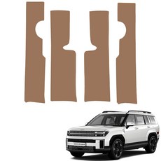 메이튼 순정 컬러 가죽 도어스텝 스크래치 커버, 현대 싼타페 MX5, 인디고브라운 자동차용품/인테리어 반품 최저가 15,440원