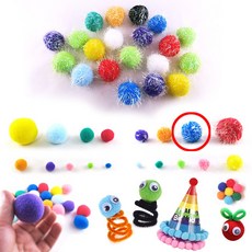 유니아트 5000 반짝이퐁퐁 만들기재료 세트 40mm, 혼합색상, 3세트 문구/오피스/미술/화방용품 반품 최저가 8,740원