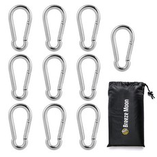브리즈문 강철 카라비너 10개 + 파우치, 1세트 스포츠/레저/캠핑전문관 반품 최저가 2,560원