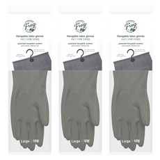 프로그 고리형 고무장갑 대형, 그레이, 대(L), 3개 undefined/undefined 반품 최저가 9,000원
