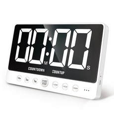 코시 타이머 스톱워치 LED 알람시계 24cm, 화이트계열, 1개 문구/오피스/사무용품 전문관 반품 최저가 23,430원