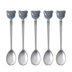 라임올리브 바네 곰돌이 티스푼, 그레이, 5개 주방용품/숟가락/티스푼 반품 최저가 4,080원