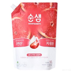 순샘 구연산 X 자몽향 주방세제, 1.4L, 1개 생활용품/청소/주방세제 반품 최저가 3,320원