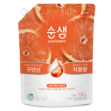 순샘 구연산 자몽 주방세제 리필, 1.6L, 1개 생활용품/청소/주방세제 반품 최저가 3,960원