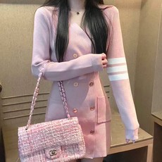 비비에모 슬림핏 브이넥 스트라이프 더블 니트 미니 원피스 05509 패션의류/잡화/여성패션 반품 최저가 13,200원