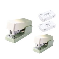 DELI 누사인 그라데이션 미니 스테이플러 +33호심 세트, 그린, 2개 문구/오피스/사무용품 전문관 반품 최저가 7,600원