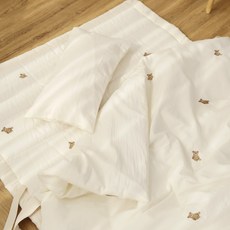 까사베르데 60수 순면 자수 낮잠 분리형 차렵이불 + 패드 + 베개 세트, 고미 홈인테리어/FW 침구샵 반품 최저가 60,370원