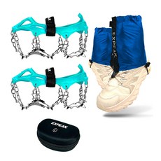 엑스피크 툰드라 13P 아이젠 양발착용 + 트레일 숏 스패츠 좌우 + 하드케이스 세트, 민트(아이젠), 블루(스패츠) 스포츠/레저/등산/아웃도어 반품 최저가 9,190원