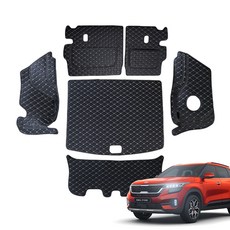 디케이몰 차량용 트렁크 풀 매트 커버 세트 스피커 유, 셀토스, 블랙 자동차용품/인테리어 반품 최저가 14,280원