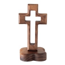 주앤지 가정 예배용 성묘 원목 탁상 십자가 7 x 12 cm, 호두나무 B, 1개 완구/취미/수집품 반품 최저가 10,610원