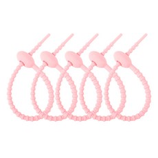 고리타입 케이블타이 150mm, 5개, 라이트핑크 생활용품/생활전기용품 반품 최저가 6,320원