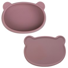 모두아이 유아용 곰플레이트 + 뚜껑 세트, 핑크, 1세트 출산/유아동/이유용품/유아식기 반품 최저가 15,880원