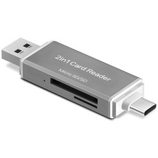 홈플래닛 C타입 USB 3.0 멀티 카드리더기 MSD/SD, RD-AC01, 그레이, 1개 가전디지털/휴대폰 액세서리 반품 최저가 6,290원
