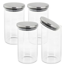 헬로키친 스테인리스 뚜껑 원형 내열 유리병, 300ml, 4개 주방용품/밀폐저장/도시락 반품 최저가 14,700원