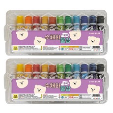 아트모아 수채화 그림물감 2p, 6ml, 12색 문구/오피스/미술/화방용품 반품 최저가 6,130원