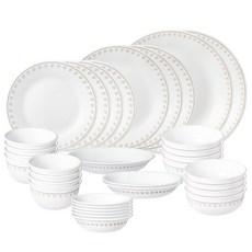 코렐 리틀클로버 원형 8인 홈세트, 화이트, 34종, 1세트 주방용품/그릇/홈세트 반품 최저가 247,080원