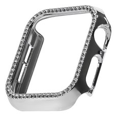 누아트 애플워치 호환 베젤링 큐빅 커버 케이스, 실버, 1개 헬스/건강식품/건강/의료용품 반품 최저가 4,260원