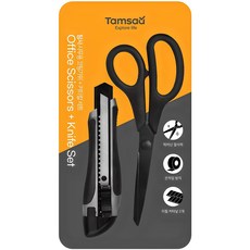 탐사 사무용 코팅가위 + 고급 커터칼 세트, 검정, 1세트 완구/취미/학습완구/교구 반품 최저가 4,820원