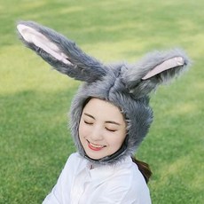 파티팡 큐티 후드모자 [긴털 토끼] 귀여운 캐릭터모자 사진소품 얼굴 인형모자 파티모자 동물모자 토끼모자, 1개, 그레이 문구/오피스/파티/이벤트 반품 최저가 7,290원