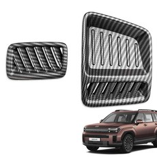 싼타페 MX5 튜닝 대쉬보드 상단 송풍구 몰딩 2종 세트, 사이드 송풍구, 유광 카본 자동차용품/인테리어 반품 최저가 13,020원