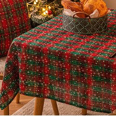 마켓감성 프리미엄체크 크리스마스 식탁보, 패턴 4, W 160cm x H 100cm 홈인테리어/카페트/쿠션 반품 최저가 10,850원