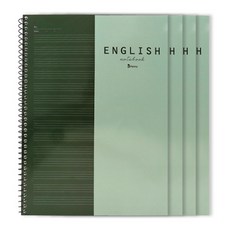 비팬시 영어 스프링 노트 공책, 그린, 4개 문구/오피스/노트/메모지 반품 최저가 6,360원
