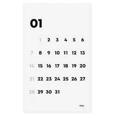 지유 2024 벽달력, 화이트, 1개 문구/오피스/다이어리/플래너 반품 최저가 2,130원