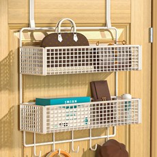 마켓플랜 걸이형 도어 2단 수납행거, 화이트, 1개 홈인테리어/드레스룸 반품 최저가 12,590원