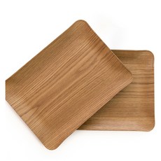 국산 로야 우드무늬 웨이브 펄프 카페 트레이 쟁반, 브라운, 2개 주방용품/쟁반/베드트레이 반품 최저가 12,930원