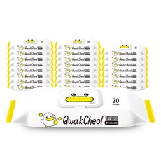 곽철이 휴대용 물티슈 캡형, 60g, 20매, 24개 생활용품/화장지/물티슈 반품 최저가 21,520원