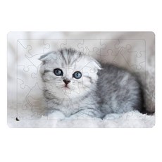 퍼즐갤러리 아띠 퍼즐 치매예방에 좋은 목재 판퍼즐 아기 고양이, 1개, 40피스 완구/취미/퍼즐/큐브/피젯토이 반품 최저가 10,730원