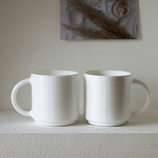 애스크제이 데일리 머그컵 330ml, 화이트, 2개 주방용품/컵/텀블러/와인용품 반품 최저가 5,080원