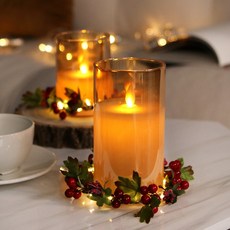 샴페인골드 글라스 밀랍 LED양초 중, 혼합색상 홈인테리어/캔들/캔들홀더 반품 최저가 13,520원