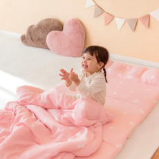라비킷 유아용 경추베개 리버시블 낮잠이불 세트 분리형, 핑크 홈인테리어/FW 침구샵 반품 최저가 128,440원