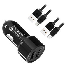 얼티밋 차량용 2포트 고속충전기 + C타입 + 5핀 케이블 UP-CC22S, 혼합 색상 자동차용품/차량용 전자기기 반품 최저가 11,550원